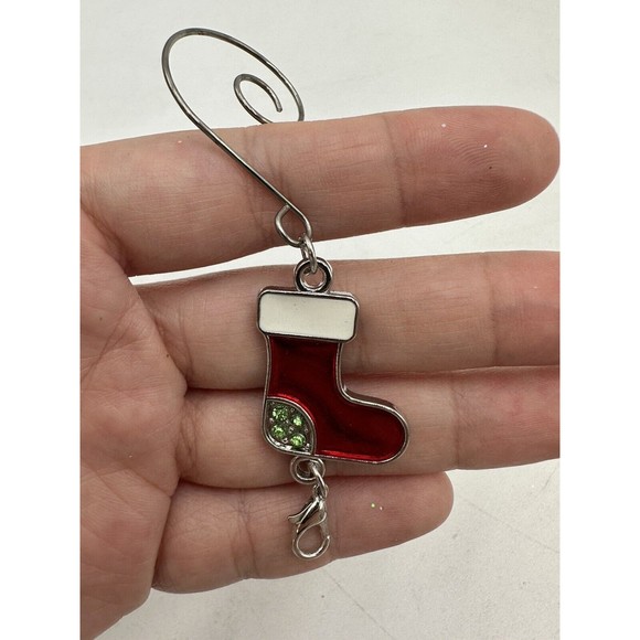 BANBERRY DESIGNS Christmas Ornament Hooks - Set of 12 Metal Boot Stocking New - Picture 2 of 6
